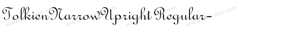 TolkienNarrowUpright Regular字体转换